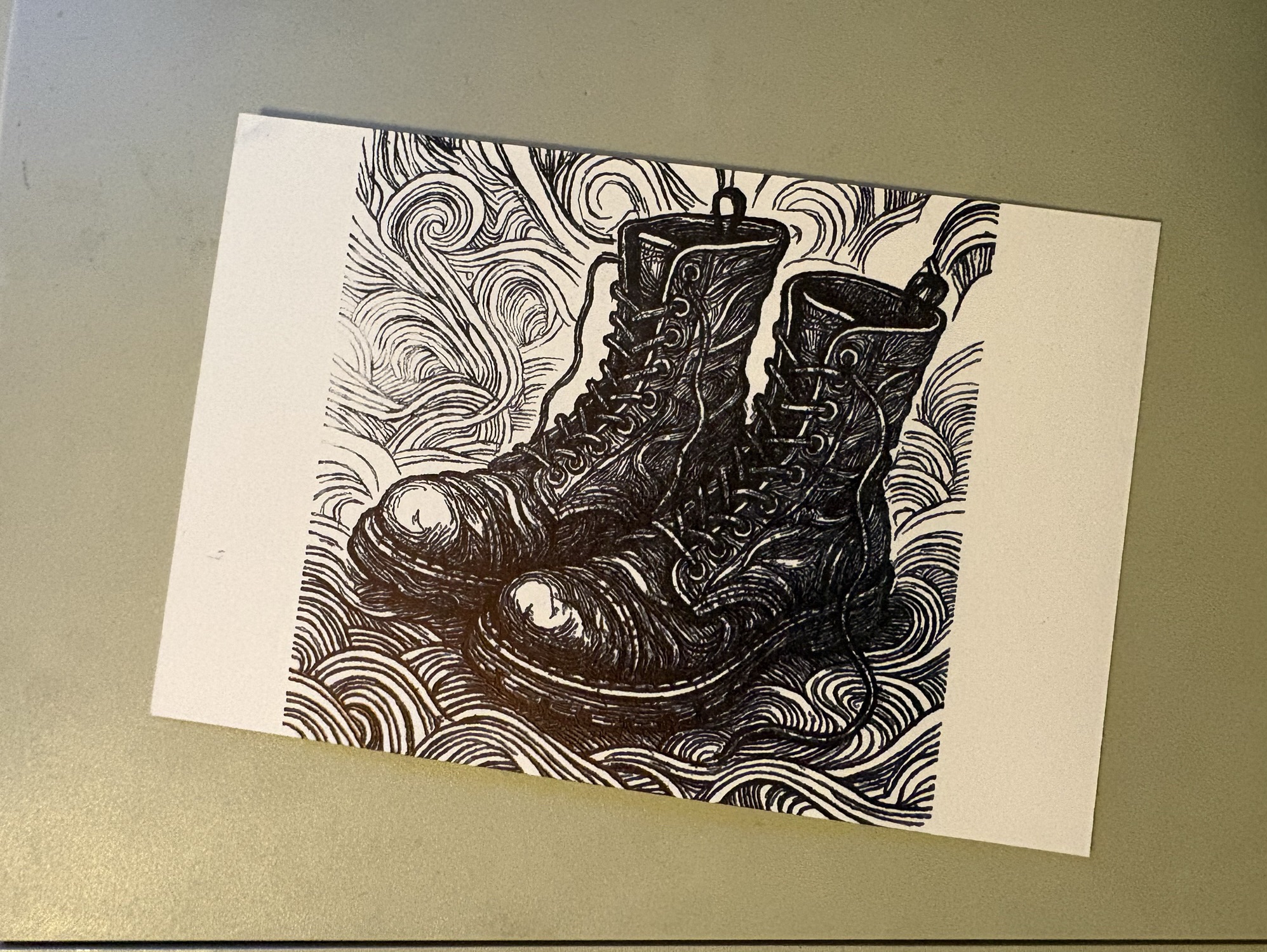 Combat boots – Plotted Postcards